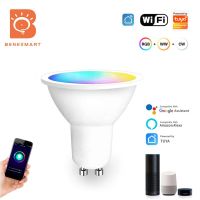 Benexmart สปอตไลท์ไฟ Led Gu10อัจฉริยะ5W RGBCW หลอดไฟเปลี่ยนสี Tuya Smart Life App Alexa Google Home หลอดไฟแบบหรี่ได้220V