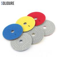 Premium 100mm 4 inch wet flexible 3 step polishing pads with 3.0mm thickness Diamond Stone Polishing Tool Marble Grinding