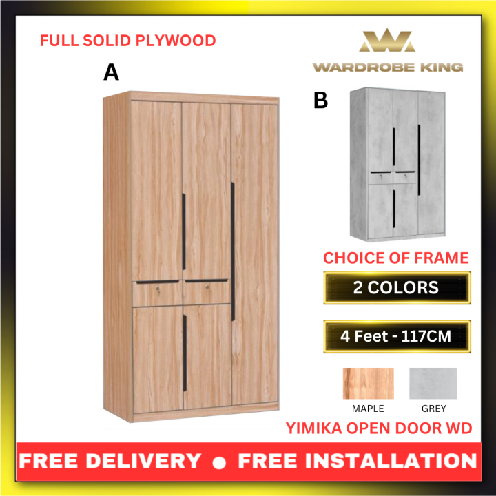4ft YIMIKA 3 OPEN DOOR WD Wardrobe King Lazada Singapore