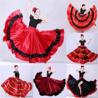 hot【DT】 Flamenco Spain Belly Skirt Chorus Ballroom Vestidos Bullfighting 360/540/720 Costume