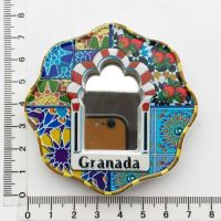 【Factory-direct】 Jime Shops Granada Fridge Magnet โอมาน Style Mirror Frame Magnetic Refrigerator For Home Decor Collection Gifts Ideas