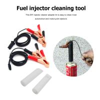 【cw】Motorcycle accessories Universal Car Fuel Injector Flush Cleaner with 2 Power Cable Car Fuel Injector Wash Adapter Cleaning Tool for Auto Motorcycle