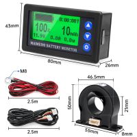 ZZOOI Coulomb Meter DC 8-100V 100A - 400A Lifepo4 Lead-acid Li-ion Lithium Capacity Power Display Battery Monitor Voltmeter Ammeter