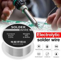 30g Welding Solder Wire High Purity Low Fusion Spot 0.8mm Rosin Core Soldering Wire Roll No-clean FLUX 2.0 Tin BGA Welding Tool