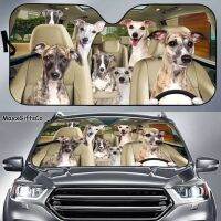 ม่านบังแดดรถยนต์ Whippet, Windshield Whippet, Dogs Family Sunshade, Dogs Car Accessories, Car Decoration, Whippet Lovers Gift