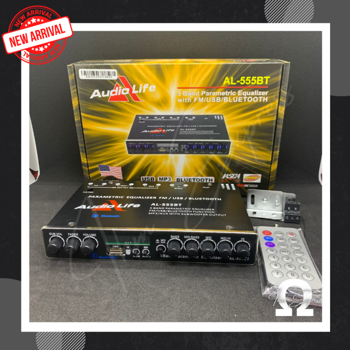 AUDIOLIFE AL555BT 5Band Parametric Equalizer with FM/USB/Bluetooth