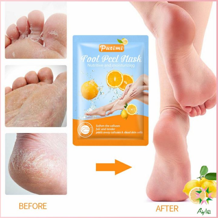 ayla-มาสก์เท้า-ช่วยผลัดเซลล์ผิว-1-คู่-ถุง-ขจัดเซลล์ผิวที่ตายแล้ว-ให้ความชุ่มชื่นแก่เท้า-foot-membrane