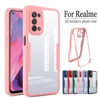 Full Body Double Transparent Protection Case For Realme C25S C21Y C21 C25Y Shockproof Cover For Realme 8i 6 7 8 9 Pro Plus Funda