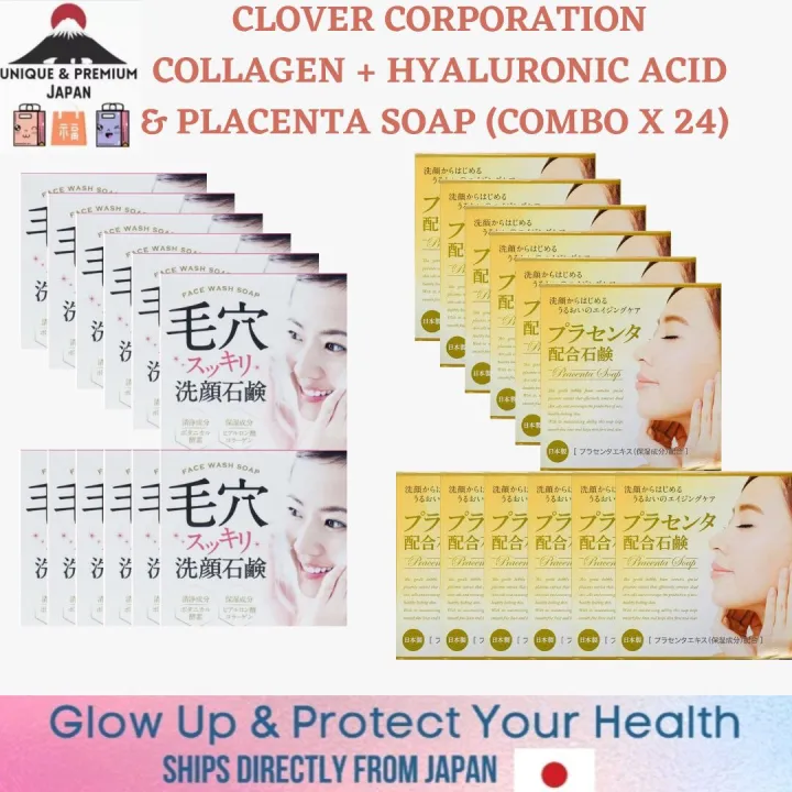 Japanese botanical face and body soap with placenta. It is effective in cleansing for all skin