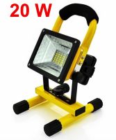 ไฟสปอร์ตไลท์ LED แบบพกพา 20W รุ่นชาร์ตแบตได้ แสงสีขาว Portable Flood Light Waterproof Spotlights Rechargeable 20W J0414