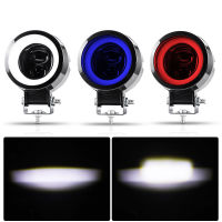 รถจักรยานยนต์ Led Spotlight Spot Light สีขาว Bule Red Halo 12V 24V ไฟหน้าเสริมสำหรับรถ Off Road รถบรรทุก4X4 A SUV