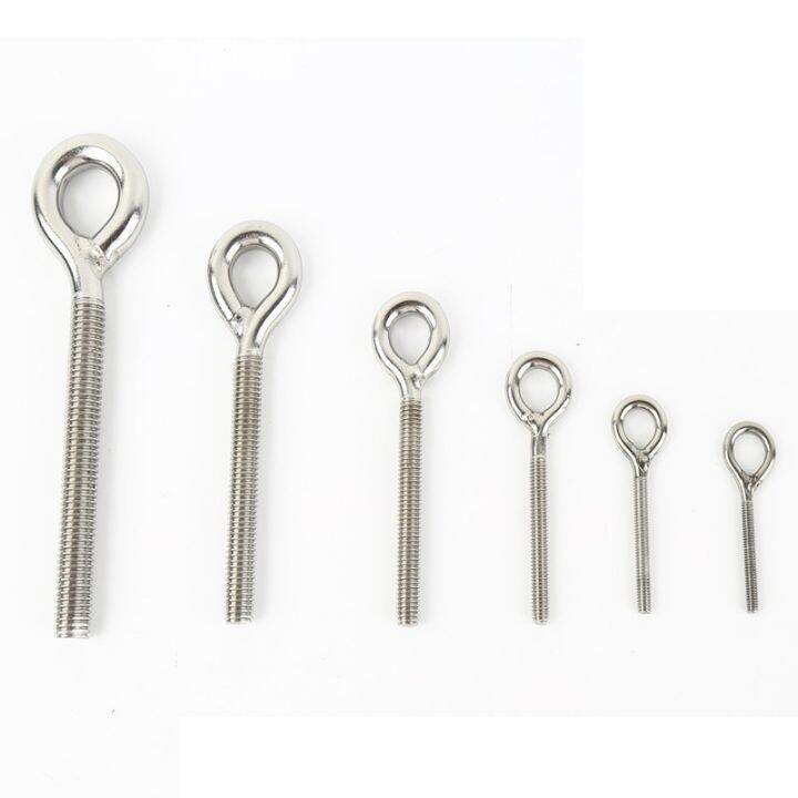 2pcs-m4-m5-m6-m8-sheep-eye-screw-bolt-ring-hook-304-stainless-steel-screws-with-2pcs-nuts