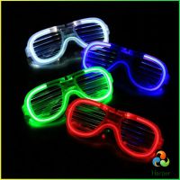 Harper แว่นตาเรืองแสง ""มีหลอดไฟ LED"" แว่นตาเรืองแสง คริสต์มาส Luminous glasses