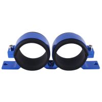 Blue 60Mm Aluminum Dual Fuel Pump Clamp Mounting Bracket for 044 380LPH