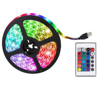 Ahomea ไฟเส้น ไฟเส้นตกแต่ง ไฟRGB LED สตริปไลท์ เปลี่ยนสีด้วยรีโมทคอนโทรล 24 ปุ่ม