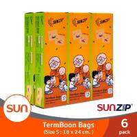 SUNZIP (ซันซิป) ถุงเติมบุญ  Size S ขนาด 18 x 24 ซม. จำนวน 15 ใบ( 6แพ็ค/ 12แพ็ค) ถุงจัดของใส่บาตรแบบซิปล็อค