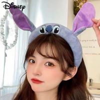 Disney Stitch Kartun Lucu Ikat Kepala Wanita Manis Kawaii Y2k Hadiah Aksesoris Rambut Gadis Mewah Baru Makeup Pita Rambut untuk Cuci Wajah