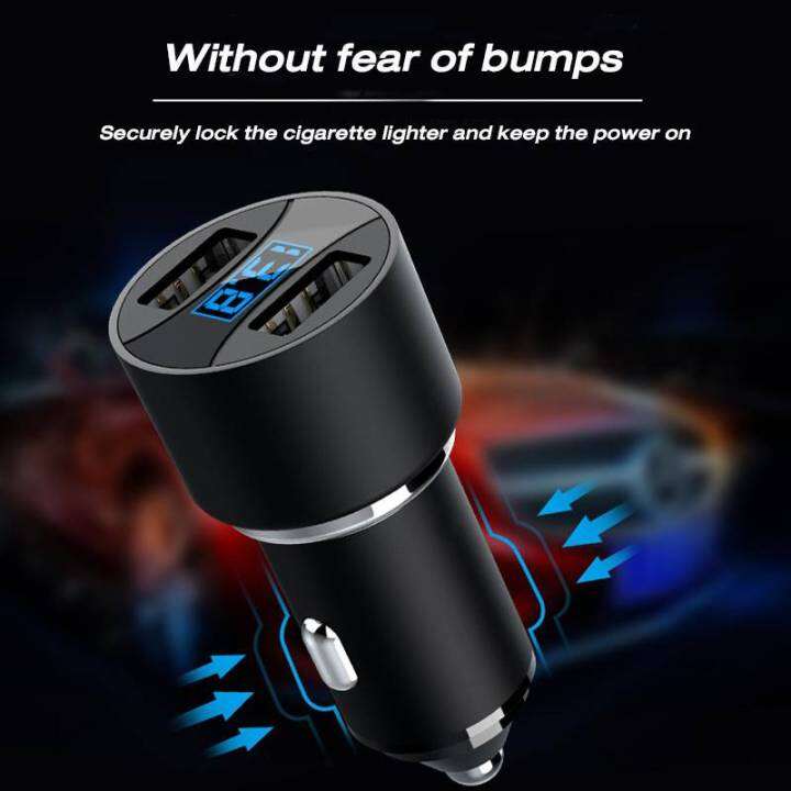 ที่ชาร์จในรถ-5a-ที่ชาร์จแบตในรถ-ชาร์จเร็ว-usb-car-charger-quick-charge-หัวชาร์จ-อะแดปเตอร์-ชาร์จในรถ-qc3-0-มีจอบอกโวลต์-รถยนต์