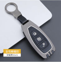 Alloy+Silica Gel  Car Remote Key Cover Case for Ford Focus 3 4 ST Mondeo MK3 MK4 Fiesta Fusion Kuga 2013 2014 2015 2017 2018 Key Chains