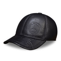 PUDI Spring Autumn Genuine Leather Baseball Cap Hat Men Brand New Warm Real Cow Leather Caps Hats HL125