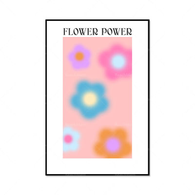 Hot Selling Music Tame Impala-Flower Power Poster, Medieval Modern Pas Floral Art Gradient Spirit Poster, Retro Color Canva