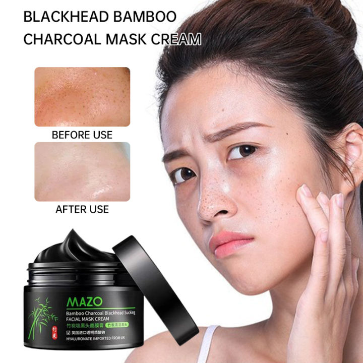 🔥Attraction🔥MAZO Bamboo Charcoal Blackhead Remover Facial Mask Cream ...