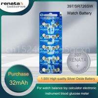 เดิม Renata AG2 SR726SW LR726 SR726ที่196 SR59W แบตเตอรี่นาฬิกาออกไซด์เงิน1.55V กระดุมทำจากสวิสเซลล์เหรียญ