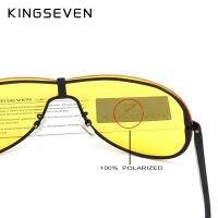 แว่นกันแดดขับรถโพลาไรซ์อลูมิเนียม KINGSEVEN สำหรับผู้ชายแว่นตายี่ห้อดีไซเนอร์ด้วยกรอบใหญ่คุณภาพสูงไร้ขอบแว่นตากันแดด