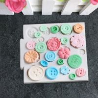 Button Silicone Mold Kitchen DIY Cake Baking Tool Fudge Biscuit Chocolate Decoration Clay Plaster Button Shape Silicone Mold Bread  Cake Cookie Access