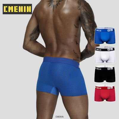 [CMENIN Official Sotre] Boxer For Men กางเกงใน (1 ชิ้น) ผู้ชายเซ็กซี่ชุดชั้นในกางเกงบ็อกเซอร์ตาข่ายระบายอากาศกางเกงบ็อกเซอร์กางเกงชั้นในแฟชั่นพิมพ์ทึบหรือกางเกงในกางเกง OR207