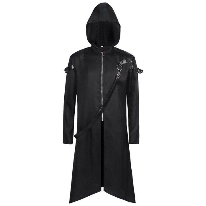 Black Steampunk Victorian Coat Tailcoat Jacket Men 2023 Brand Gothic