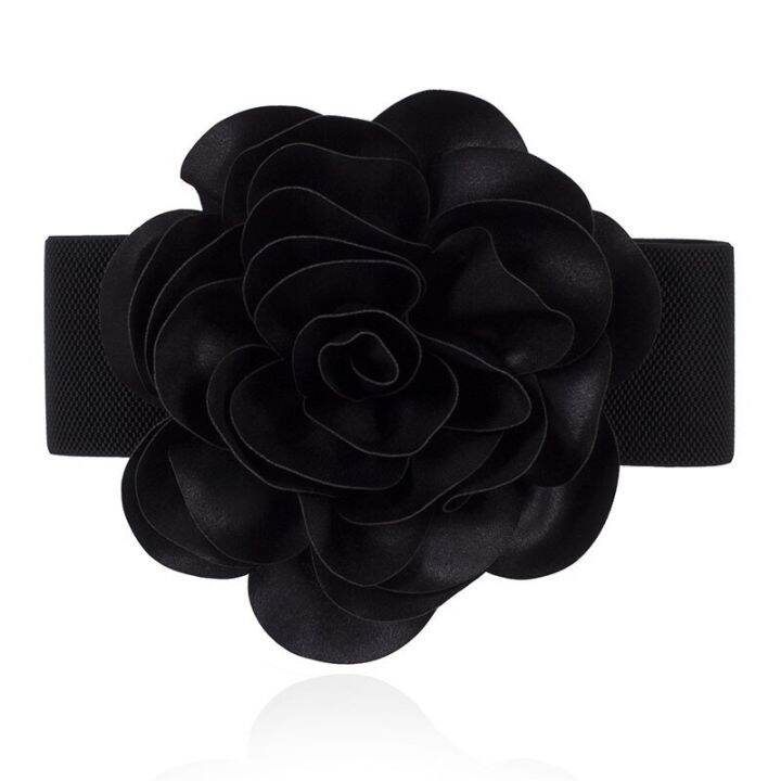 wide-waist-belt-with-big-flower-elastic-fashion-women-waistband-sashes-white-black-red-rose-all-match-for-dresses-tops-blouses