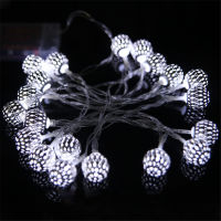 Led Light String Battery USB Power Hollow-out Moroccan Balls Garland Fairy Lights Wedding Party Christmas Decoration Lamp