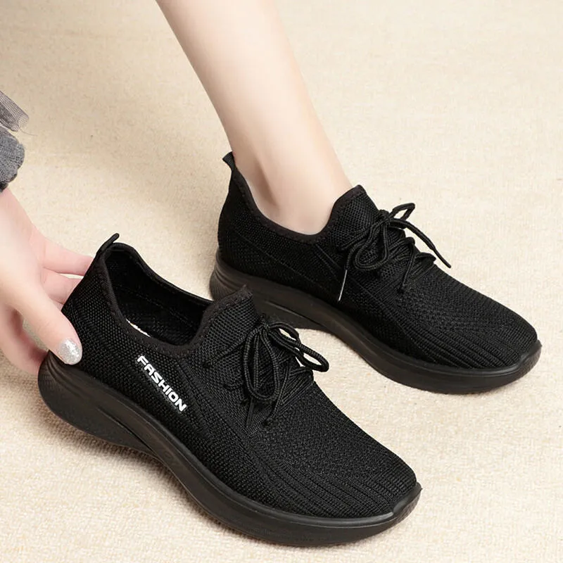 comfortable black work sneakers