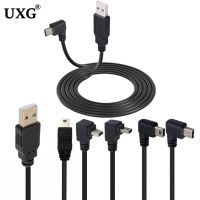 90 Degree Mini USB B Type 5pin Male to USB Male Data charge Cable Cord Camera MP3 MP4 Hard drive Cable 0.25m 0.5m 1.5m 3M 5m