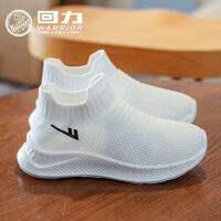 【Ready】? Pull back childrens summer new mesh shoes boys mesh breathable sneakers childrens slip-on childrens shoes