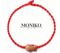 MONIKO สร้อยข้อมือสายสีแดงโชคดีสร้อยข้อมือเด็กพระเครื่องทอมือ