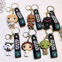 Disney Movie Star Wars พวงกุญแจ Darth Vader Imperial Stormtrooper Yoda ตุ๊กตาเด็ก Keyrings Key สำหรับของขวัญเด็ก-Youerd