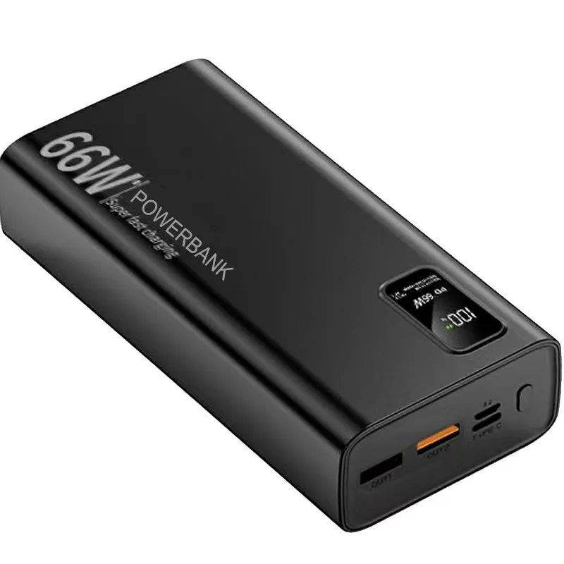 66w Power Bank 100000mAh Super Fast Charge Powerbank USB Type C PD Qucik  Charge3.0 External Battery Support huawei