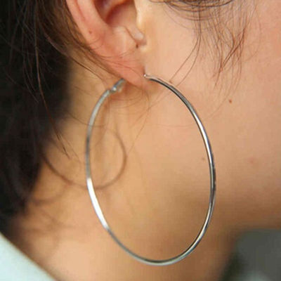 (ร้อน) ผู้หญิง3-10เซนติเมตรขนาดเล็กบิ๊กวงกลมต่างหูห่วงชี้แจงหูแหวนเครื่องประดับแฟชั่นของขวัญไนท์คลับดีเจ2020