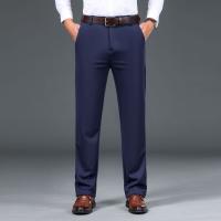 Fast Shipping Mingye MenS Spring New Middle -Aged Suit Pants Business Pure Color Casual Pine