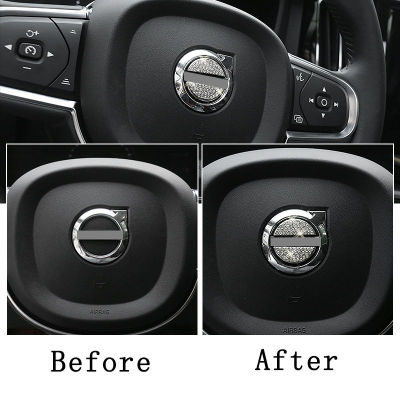 Car Styling For Audi Mazda Toyota Honda Lexus BMW Hyundai VW Infiniti Steering wheel logo diamond decoration sticker Accessories