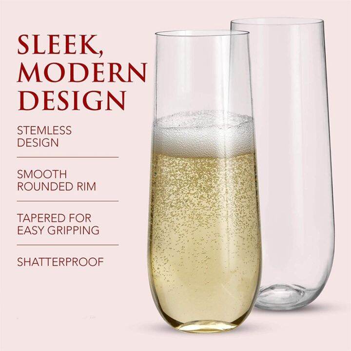 24-stemless-plastic-champagne-flutes-9-oz-plastic-champagne-glasses-clear-unbreakable-toasting-glasses-disposable-for-wedding-or-party