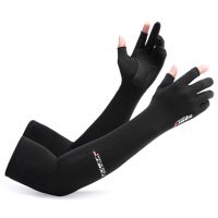 【YY】Ice Silk Arm Sleeves Summer Cycling Cool Sports Sun UV Protection Women Long Sleeve Thin Gloves Hand Protector Men Driving