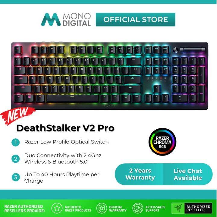 Razer DeathStalker V2 Pro RGB Wireless Gaming Keyboard Low Profile