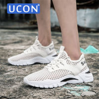 UCON รองเท้ากีฬาตาข่ายระบายอากาศสำหรับผู้ชาย,รองเท้ากีฬากลางแจ้งแนวโน้มแฟชั่นสตรีทรองเท้าตาข่ายสบายๆสำหรับฤดูใบไม้ผลิและฤดูร้อน