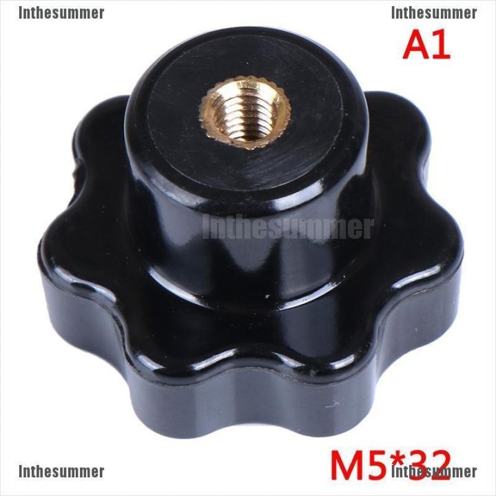inthesummer-m5-m6-m8-m10-m12-female-thread-seven-star-shaped-head-clamping-nuts-knob