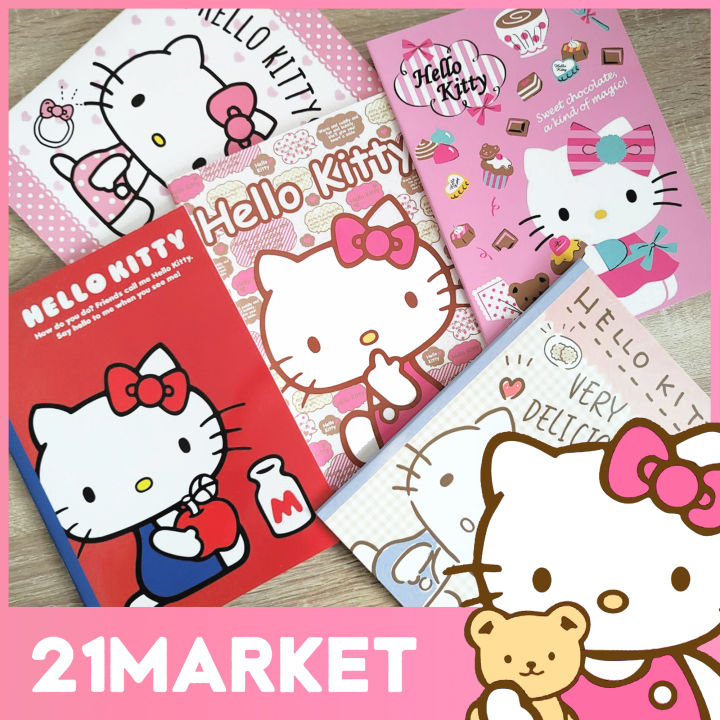 สมุดปกอ่อน สมุดโน๊ต Sanrio Hello Kitty เฮโล คิตตี้ ลายลิขสิทธิ์แท้ สมุดโน๊ตลายการ์ตูน  น่ารัก ขนาด18.5X26 ซม. (28 Sheets) | Lazada.Co.Th