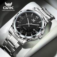 OPK Jam Tangan Lelaki Original Waterproof Quartz Movement Stainless Steel Luminous Business Leisure Men Watch 6003 【BYUE】