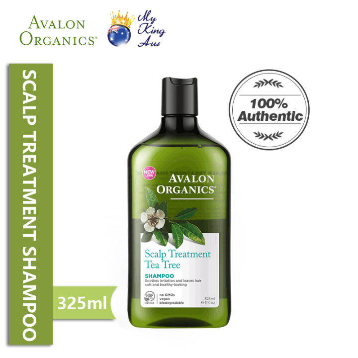 Avalon Organic Scalp Treatment Tea Tree Shampoo 325ml Leaves Hair Soft